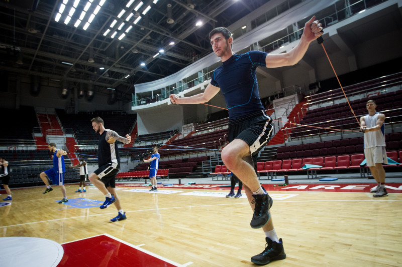 Тренировка основного состава БК «Зенит» перед матчем Единой лиги ВТБ 2015/2016 «Зенит» — «Астана»