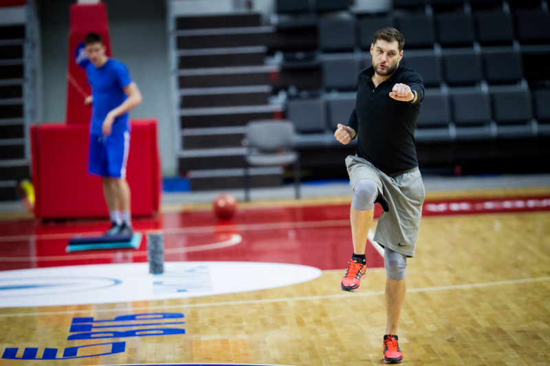 Тренировка основного состава БК «Зенит» перед матчем Единой лиги ВТБ 2015/2016 «Зенит» — «Астана»