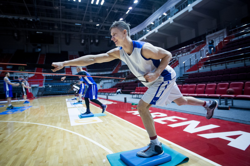 Тренировка основного состава БК «Зенит» перед матчем Единой лиги ВТБ 2015/2016 «Зенит» — «Астана»
