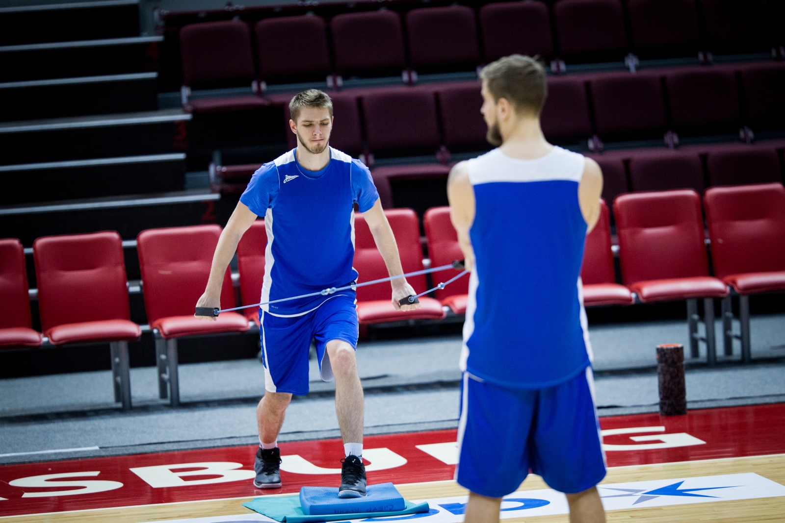 Тренировка основного состава БК «Зенит» перед матчем Единой лиги ВТБ 2015/2016 «Зенит» — «Астана»