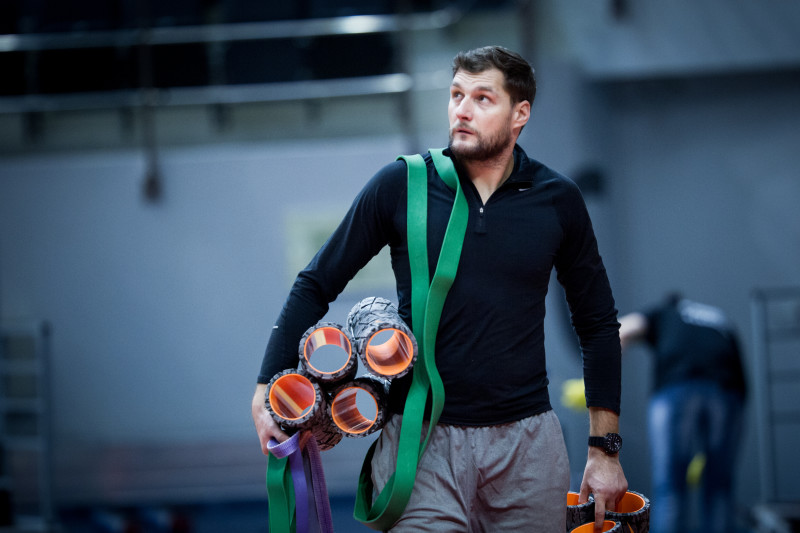 Тренировка основного состава БК «Зенит» перед матчем Единой лиги ВТБ 2015/2016 «Зенит» — «Астана»