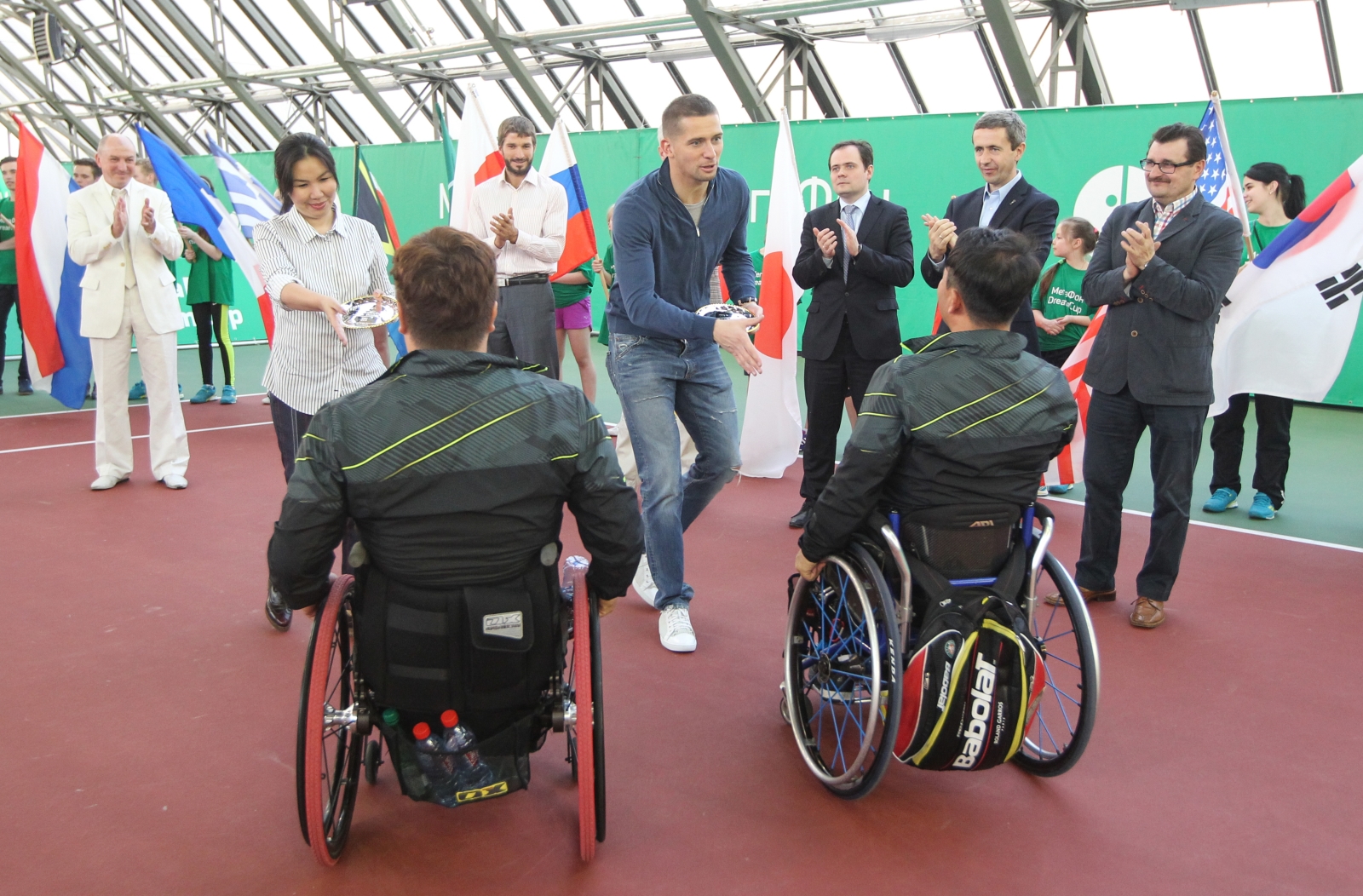 Михаил Кержаков на финальных соревнованиях среди теннисистов-паралимпийцев
