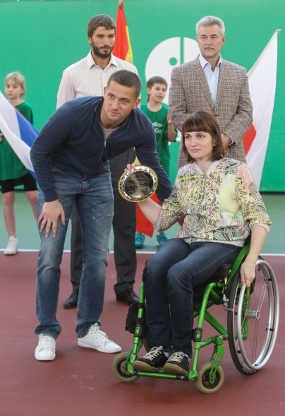 Михаил Кержаков на финальных соревнованиях среди теннисистов-паралимпийцев