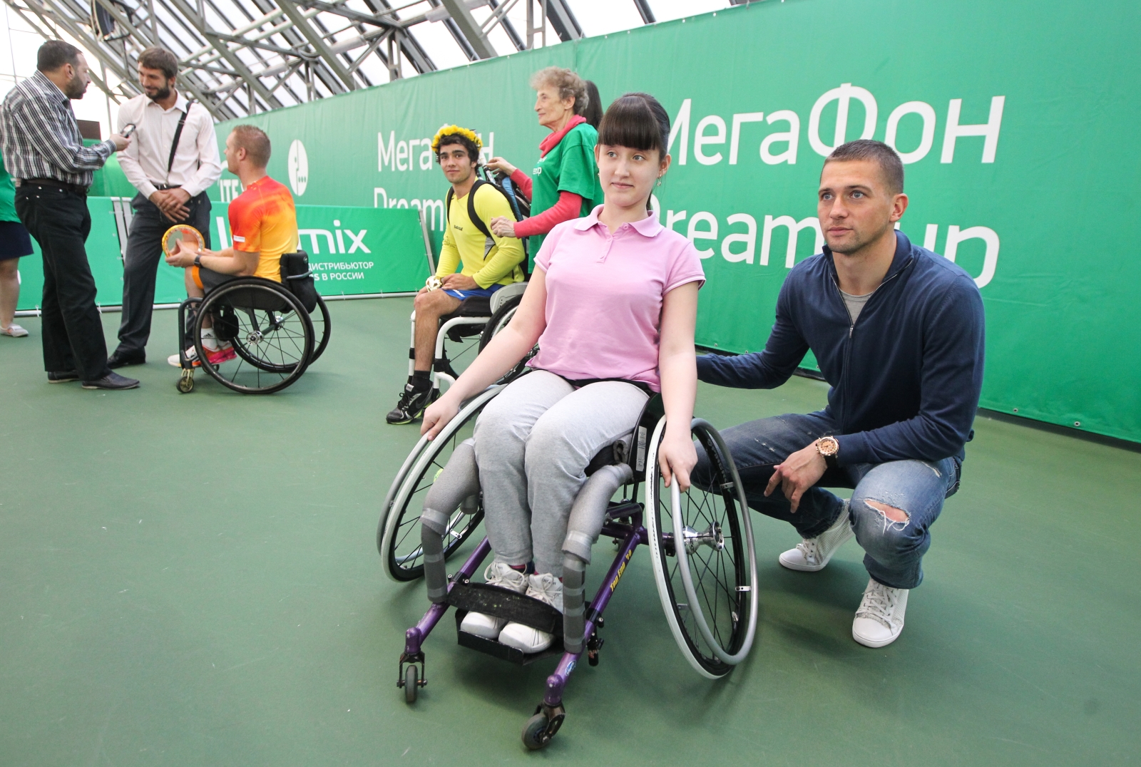 Михаил Кержаков на финальных соревнованиях среди теннисистов-паралимпийцев