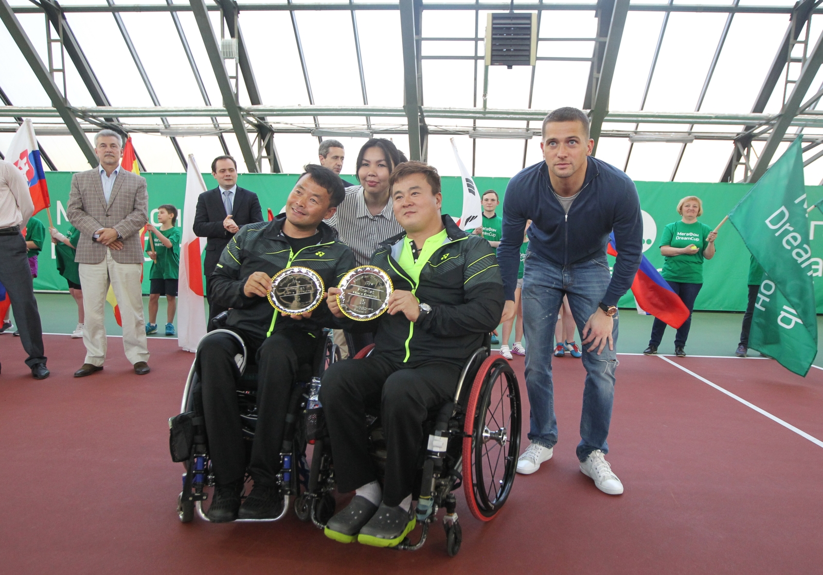 Михаил Кержаков на финальных соревнованиях среди теннисистов-паралимпийцев