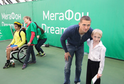 Михаил Кержаков на финальных соревнованиях среди теннисистов-паралимпийцев