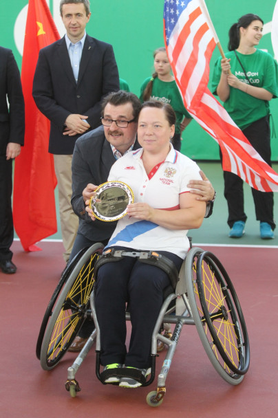 Михаил Кержаков на финальных соревнованиях среди теннисистов-паралимпийцев