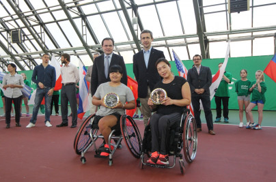 Михаил Кержаков на финальных соревнованиях среди теннисистов-паралимпийцев