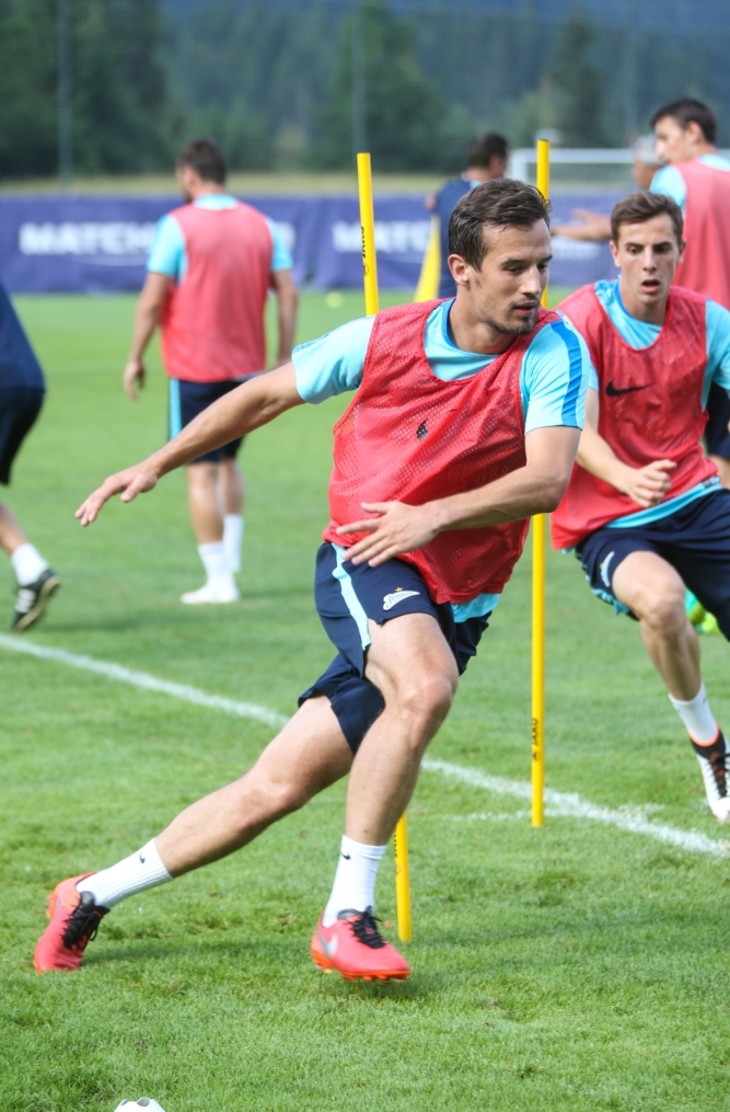 Газпром»-тренировочные сборы в Австрии: вечерняя тренировка 1 июля