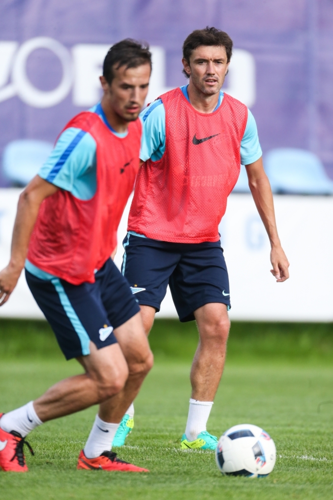 Газпром»-тренировочные сборы в Австрии: вечерняя тренировка 1 июля