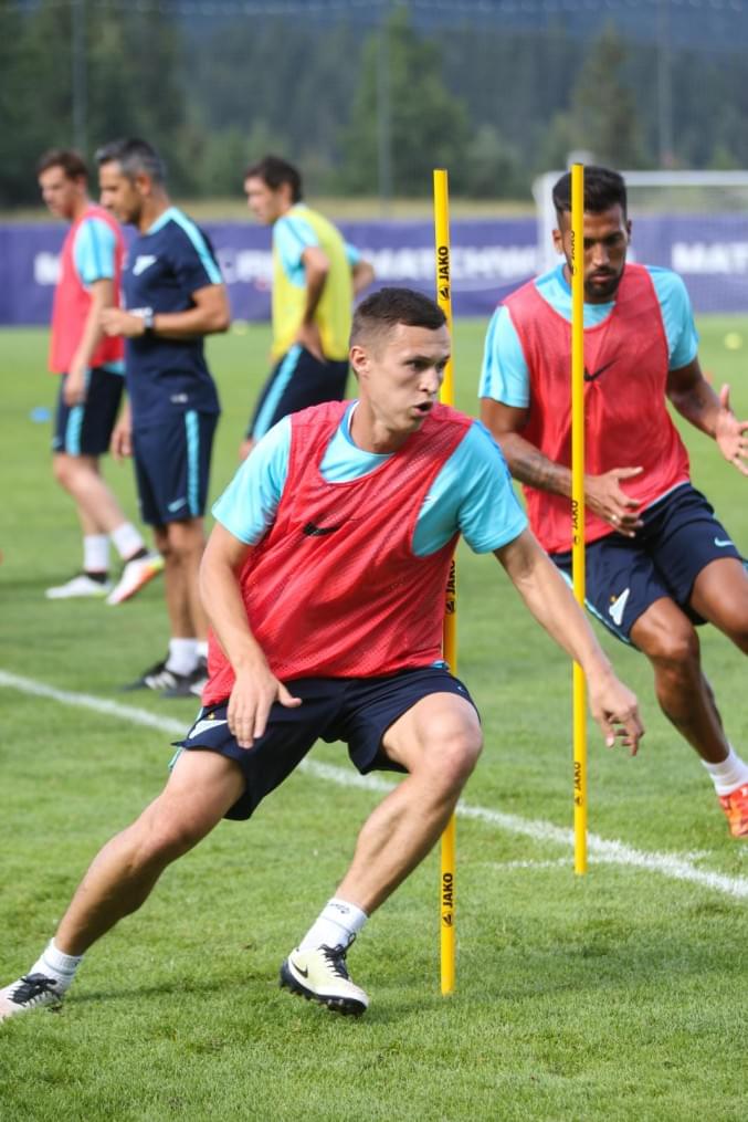 Газпром»-тренировочные сборы в Австрии: вечерняя тренировка 1 июля