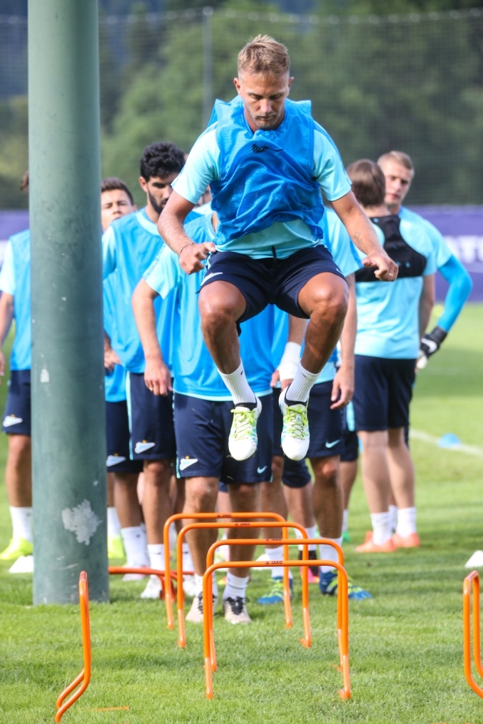 Газпром»-тренировочные сборы в Австрии: вечерняя тренировка 1 июля