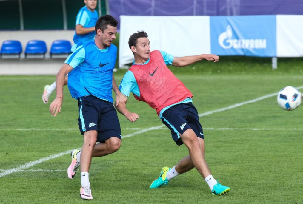 Газпром»-тренировочные сборы в Австрии: вечерняя тренировка 1 июля