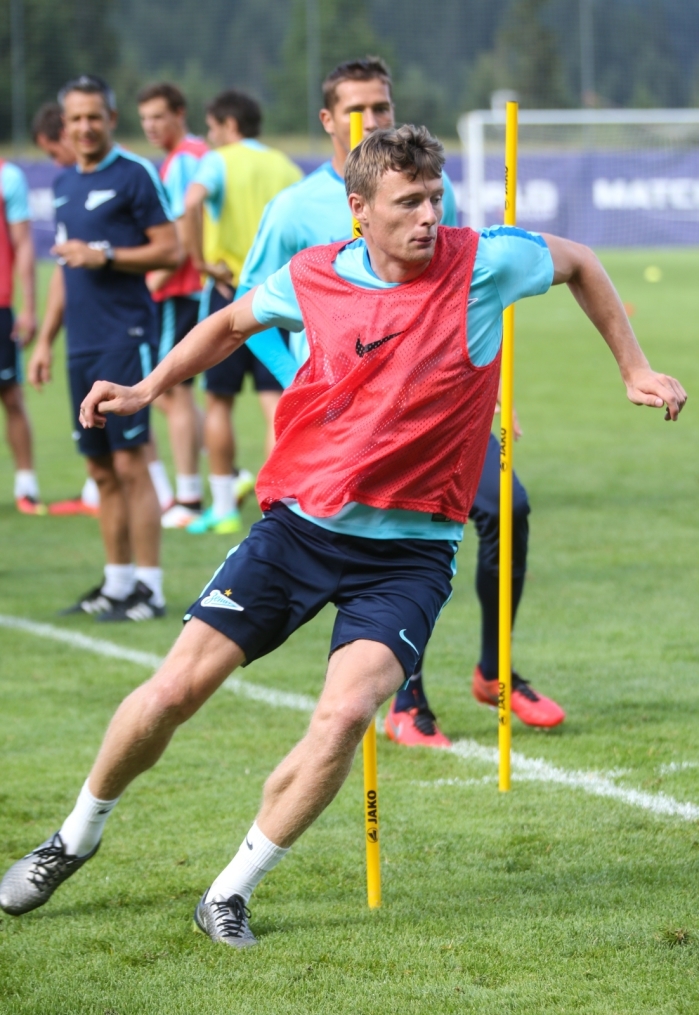 Газпром»-тренировочные сборы в Австрии: вечерняя тренировка 1 июля