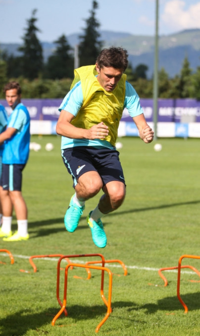 Газпром»-тренировочные сборы в Австрии: вечерняя тренировка 1 июля