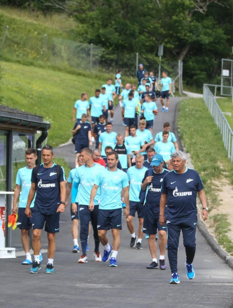 «Газпром»-тренировочные сборы в Швейцарии: утренняя тренировка 8 июля