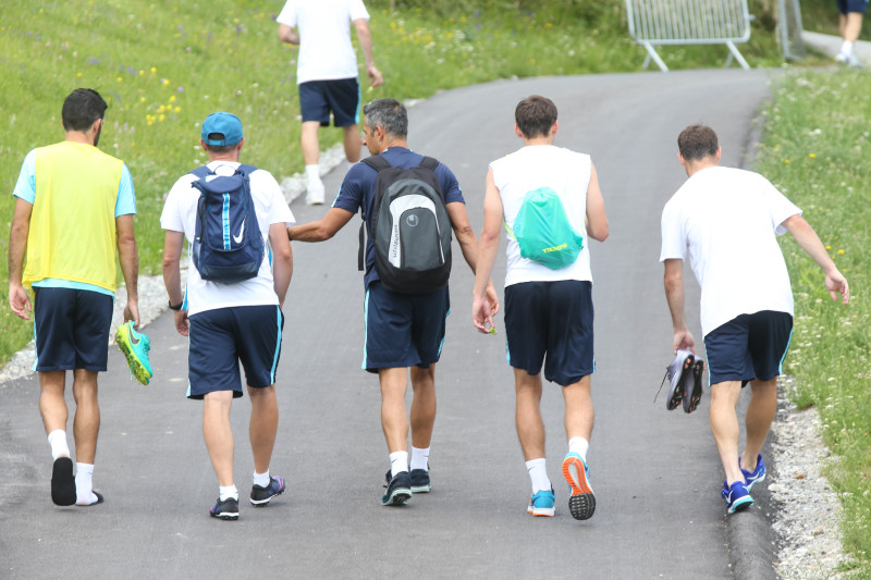 «Газпром»-тренировочные сборы в Швейцарии: утренняя тренировка 8 июля