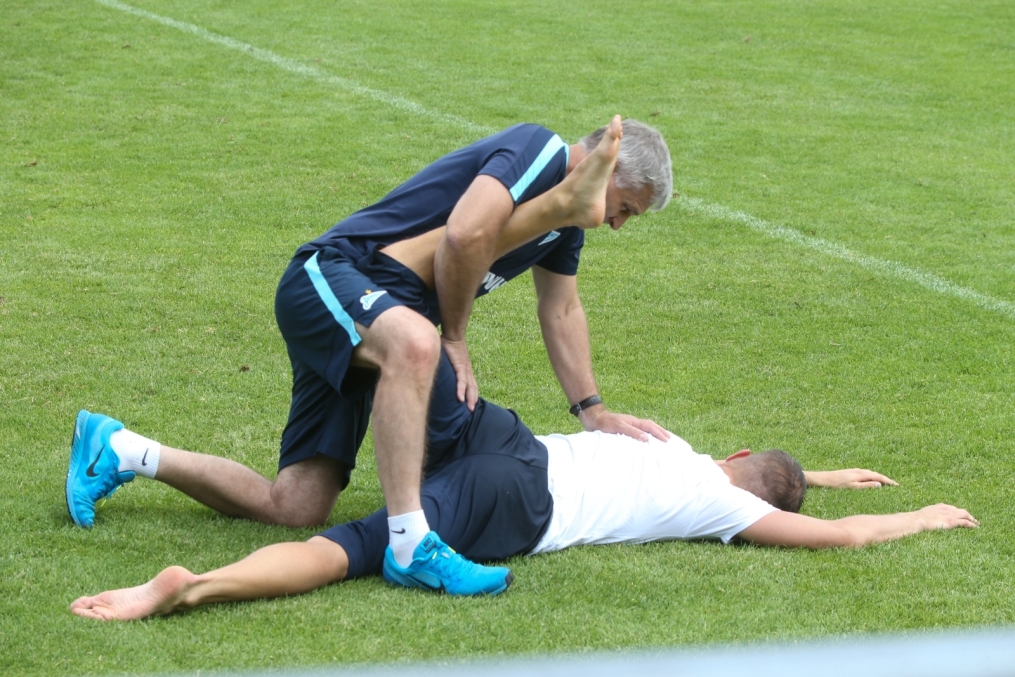 «Газпром»-тренировочные сборы в Швейцарии: утренняя тренировка 8 июля