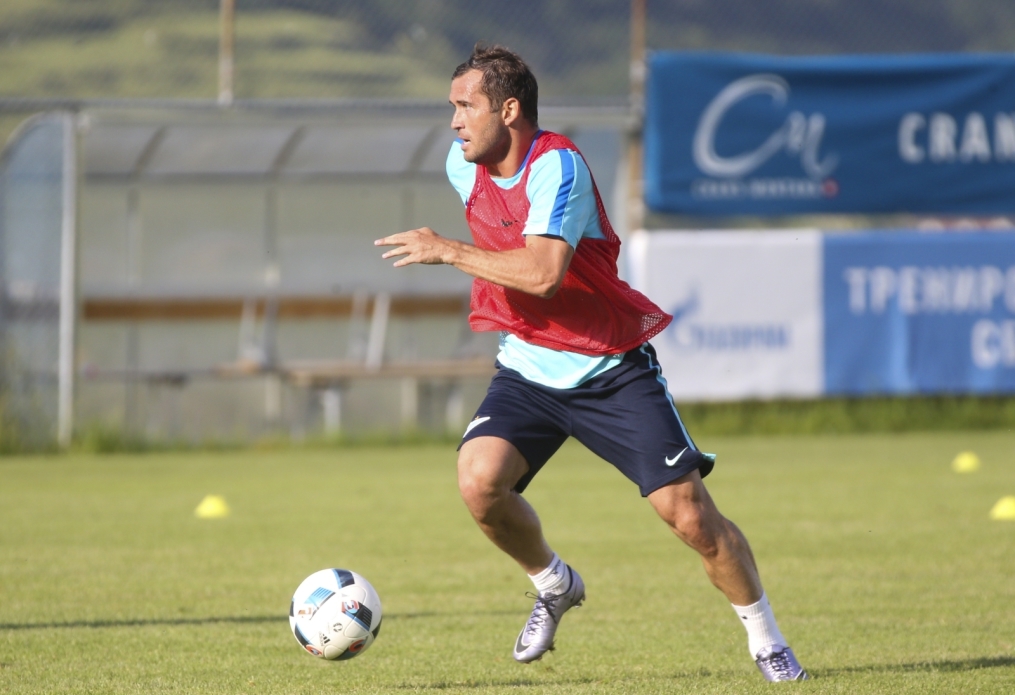 «Газпром»-тренировочные сборы в Швейцарии: вечерняя тренировка