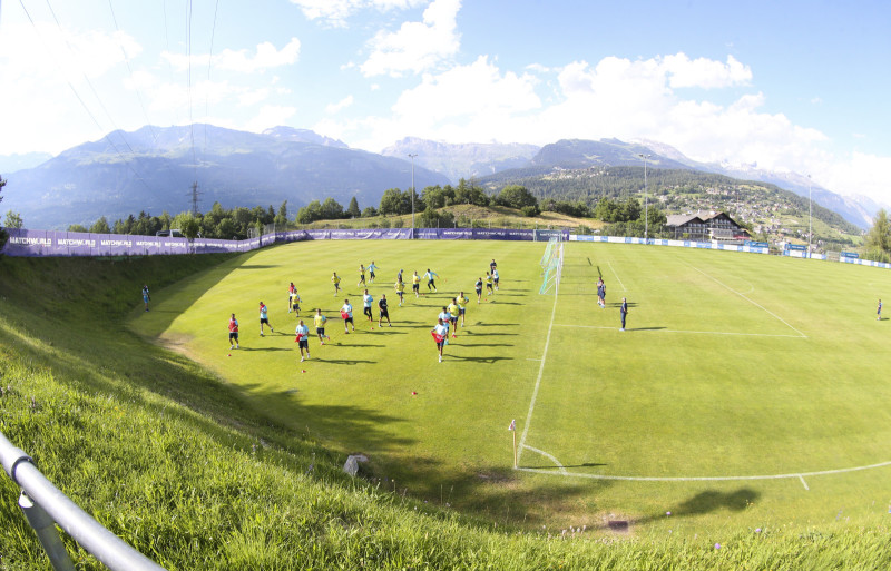 «Газпром»-тренировочные сборы в Швейцарии: вечерняя тренировка