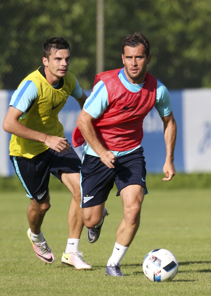 «Газпром»-тренировочные сборы в Швейцарии: вечерняя тренировка