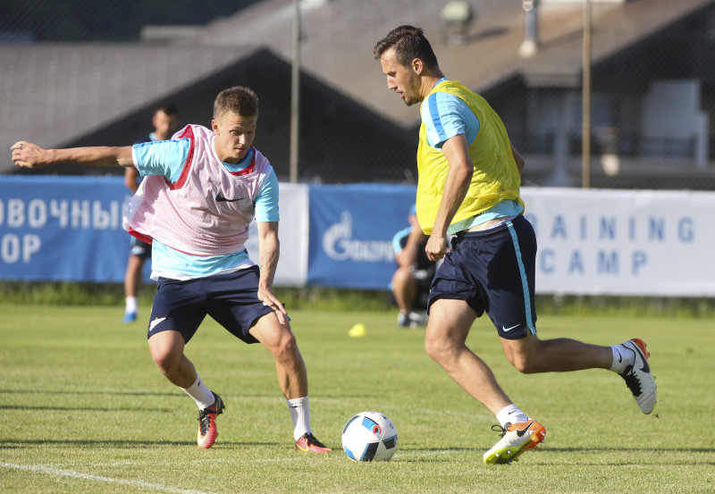 «Газпром»-тренировочные сборы в Швейцарии: вечерняя тренировка