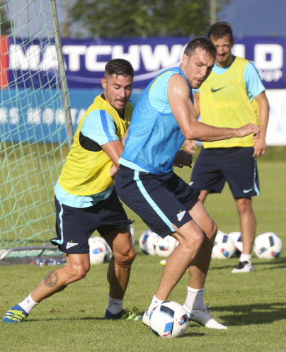 «Газпром»-тренировочные сборы в Швейцарии: вечерняя тренировка