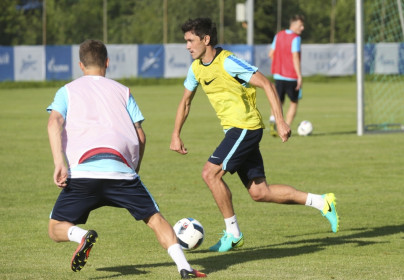 «Газпром»-тренировочные сборы в Швейцарии: вечерняя тренировка