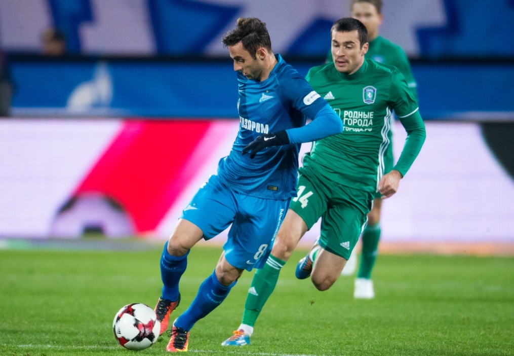 РОСГОССТРАХ-Чемпионат России 2016/17, 12 тур, «Зенит» — «Томь»