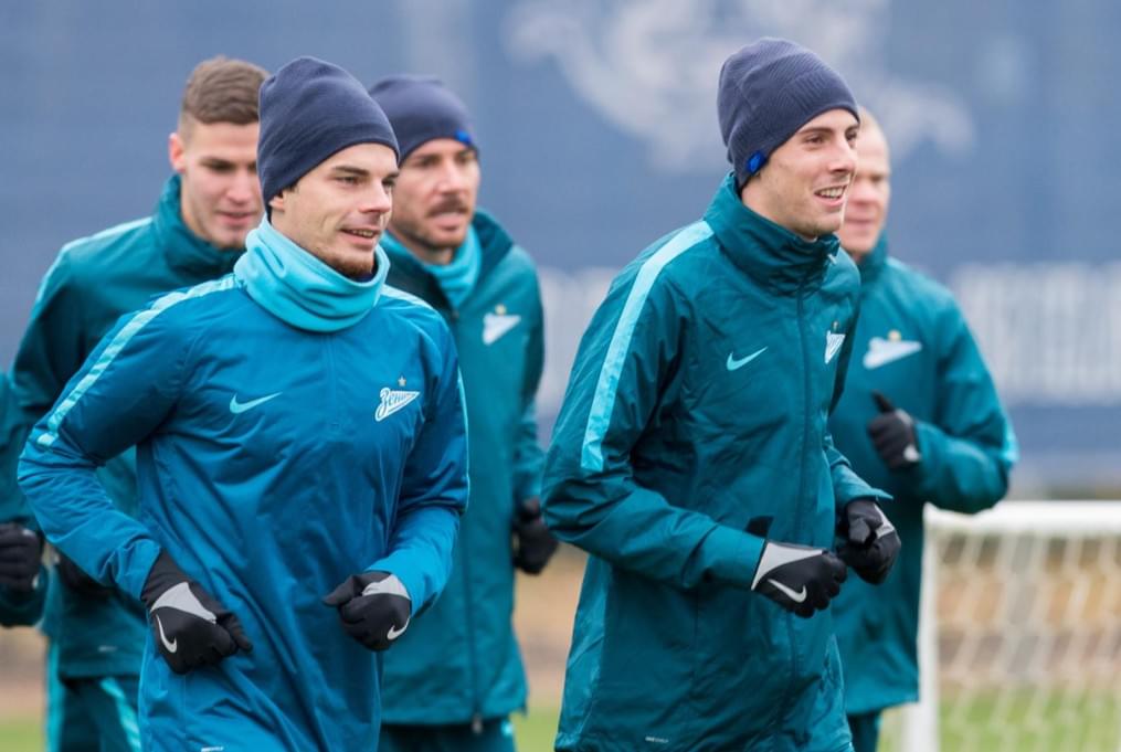 Открытая тренировка «Зенита» перед матчем Лига Европы УЕФА с «Дандолком»