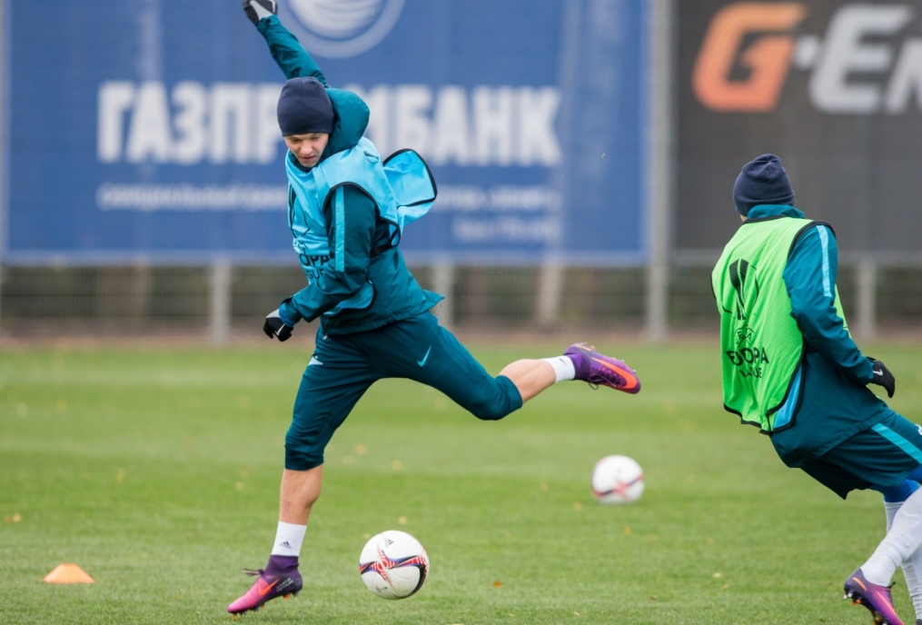 Открытая тренировка «Зенита» перед матчем Лига Европы УЕФА с «Дандолком»