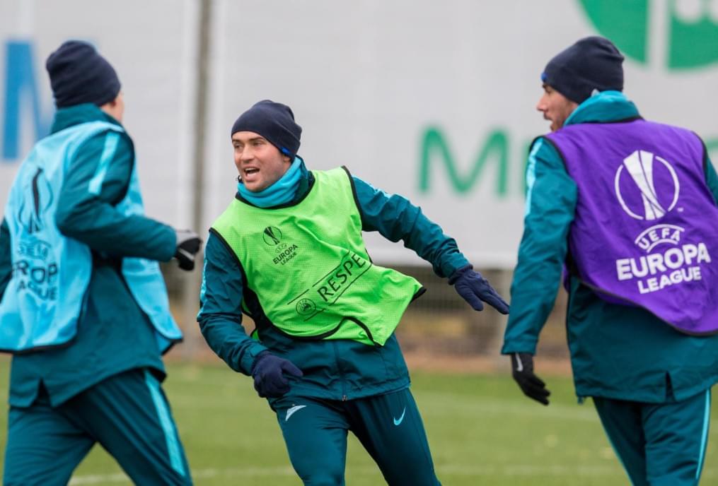 Открытая тренировка «Зенита» перед матчем Лига Европы УЕФА с «Дандолком»