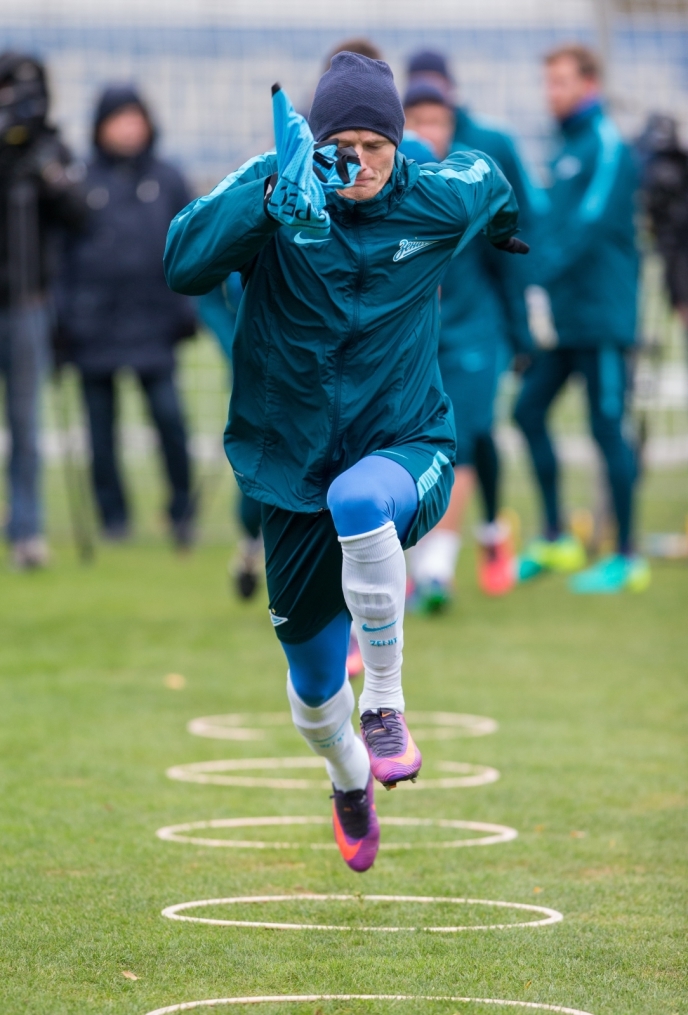 Открытая тренировка «Зенита» перед матчем Лига Европы УЕФА с «Дандолком»