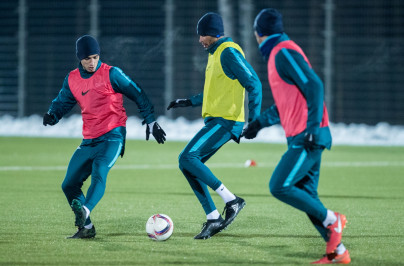 Тренировка «Зенита» перед сборами в Испании