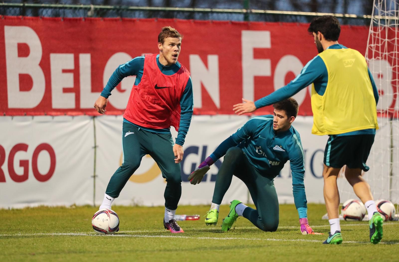 Третьи «Газпром»-тренировочные сборы в Бельгии: 14 февраля, вечерняя тренировка