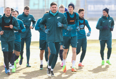 Тренировка «Зенита» перед матчем с ЦСКА