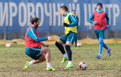 Тренировка «Зенита» перед матчем с ЦСКА