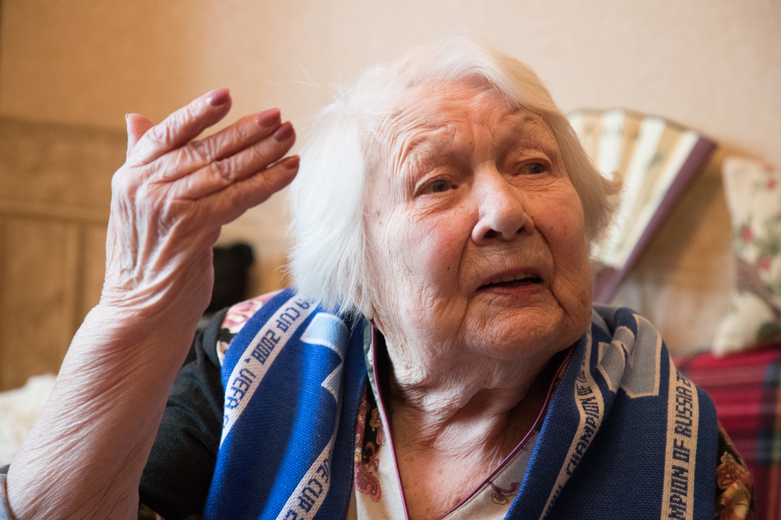 Поздравление с 8 марта 99-летней болельщицы ФК «Зенит»