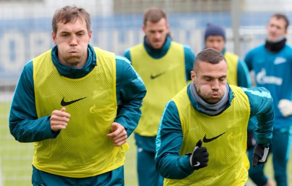 Тренировка «Зенита» перед матчем с «Крыльями Советов»