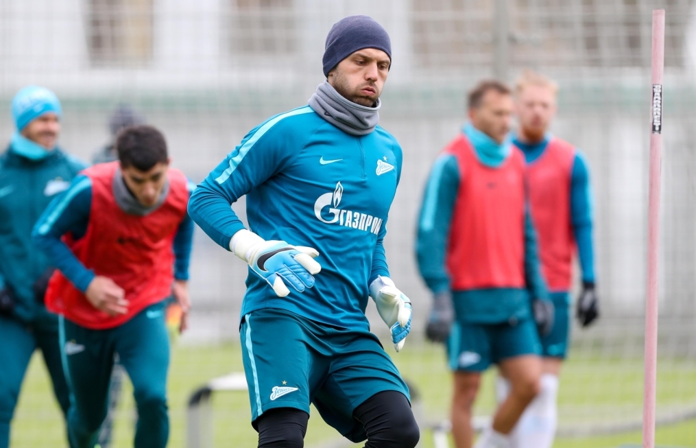 Тренировка «Зенита» перед матчем с «Крыльями Советов»