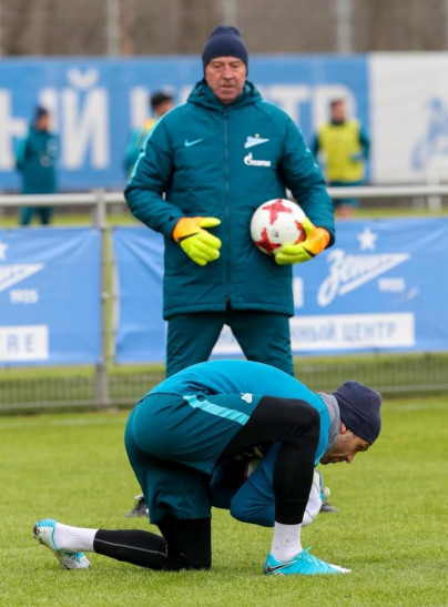 Тренировка «Зенита» перед матчем с «Крыльями Советов»