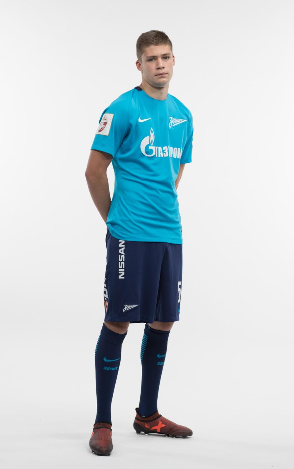 Фотосессия игроков молодежного состава ФК «Зенит» в новой игровой форме Nike сезона 2017/18