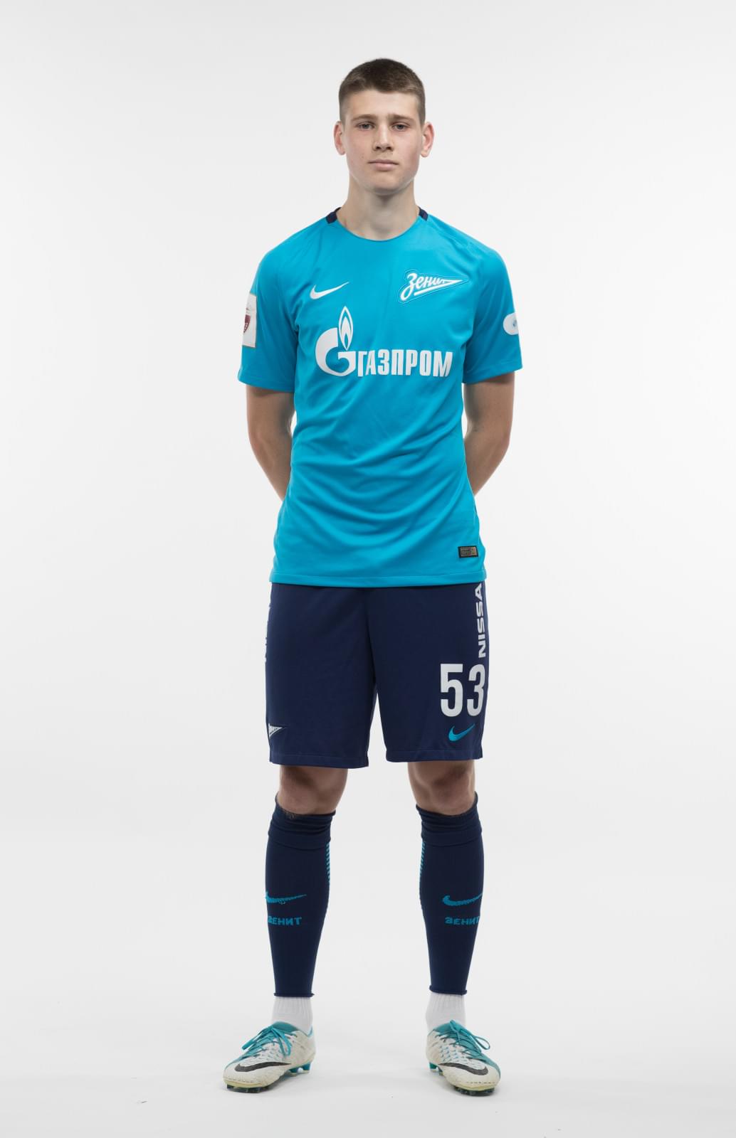 Фотосессия игроков молодежного состава ФК «Зенит» в новой игровой форме Nike сезона 2017/18