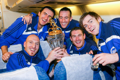 Празднование чемпионства «Зенита» в самолете.