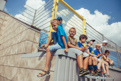 Академия ФК «Зенит» на экскурсии на стадионе «Петровский»