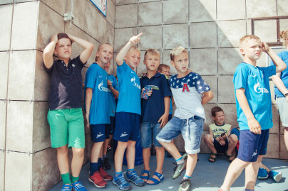 Академия ФК «Зенит» на экскурсии на стадионе «Петровский»