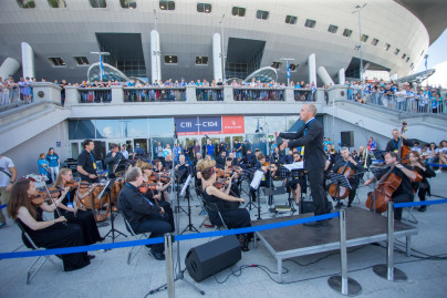 Фан-променад на матче «Зенит» — «Арсенал»