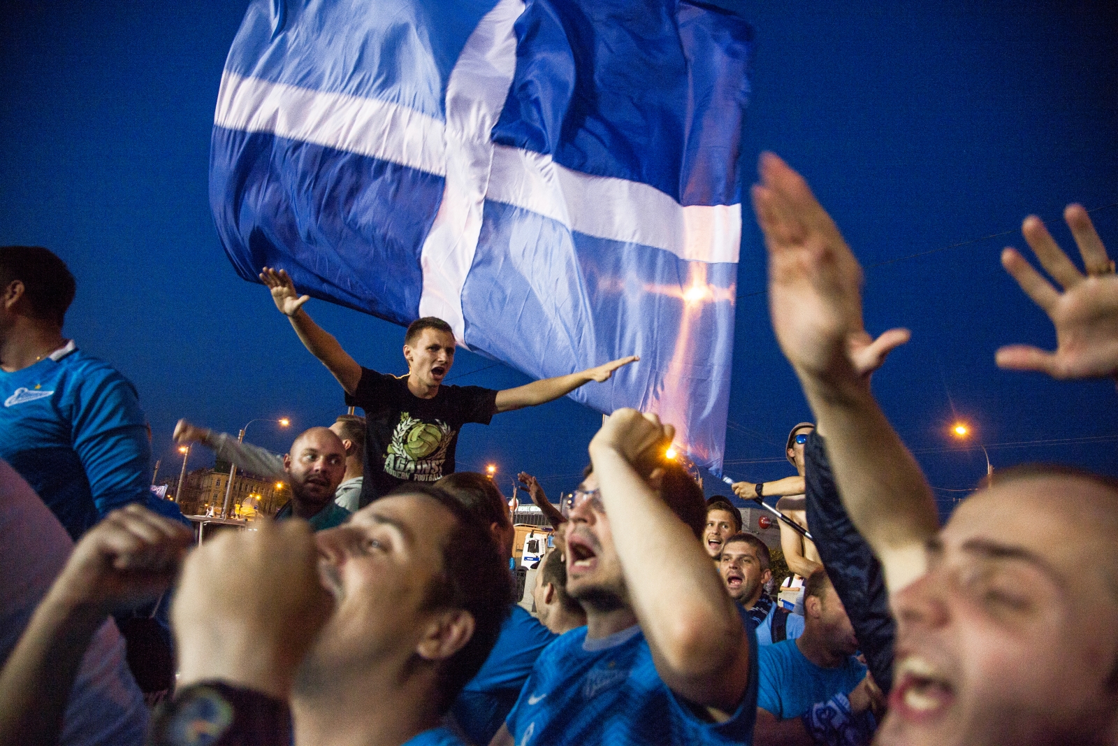 Фанатские корабли на матче Лиги Европы УЕФА «Зенит» — «Динамо» (Минск)