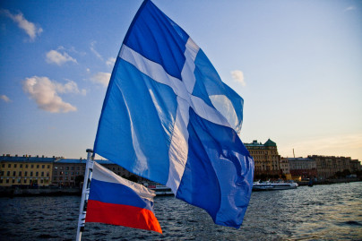 Фанатские корабли на матче Лиги Европы УЕФА «Зенит» — «Динамо» (Минск)