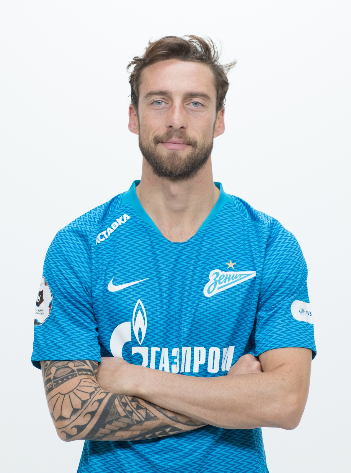 Фотосессия футболистов и тренеров основного состава ФК «Зенит» сезона 2018/19